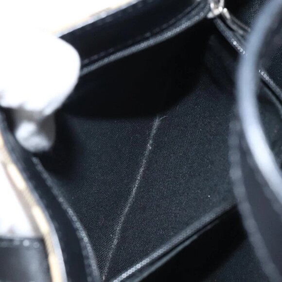 BURBERRY Nova Check Hand Bag PVC Beige Silver Auth - Picture 3 of 16